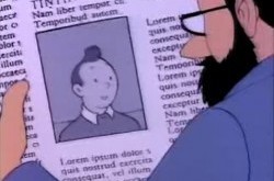 Du Lorem ipsum dans un dessin animé de Tintin
