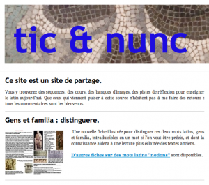 Tic et Nunc