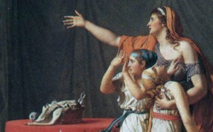 Diaporama pour analyser le tableau de David - Les licteurs rapportent à  Brutus les corps de ses fils