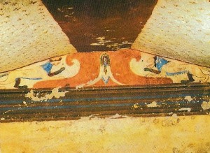 Nécropole de Monterozzi (Tarquinia) : tombe de la fleur de lotus