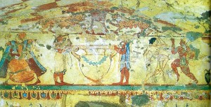 Nécropole de Monterozzi (Tarquinia) : tombe des lionnes