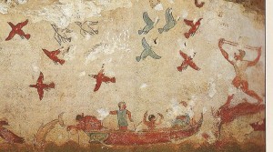 Nécropole de Monterozzi (Tarquinia) : tombe de la chasse et de la pêche