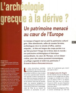 L'archéologie grecque à la dérive ?