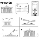 Le plan à monter du Parthenon