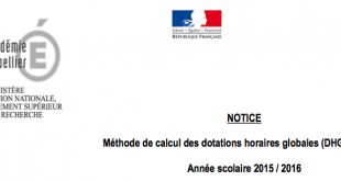 Méthode de calcul des DHG collèges - Académie de Montpellier - 2015 / 2016