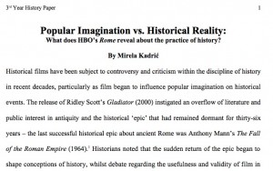 Academia.edu / Imagerie populaire contre réalité historique : ce que la série Rome révèle sur la pratique de l'histoire
