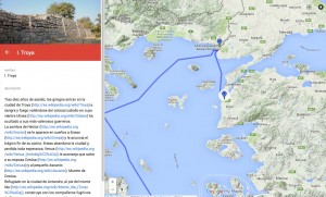 Carte enrichie / le Voyage d'Enée