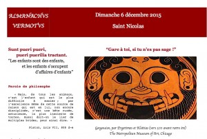 La Vie des Classiques / Almanachus Vermotus, 6 décembre, Saint Nicolas