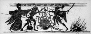 Deucalion et Noé / Le combat contre l’Hydre de Lerne, évolution iconographique