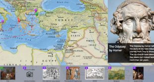 Carte interactive pour localiser les principaux lieux de l'Odyssée