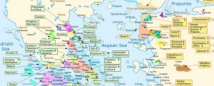 Kottke.org / Map showing the homeland of every character in Homer’s Iliad