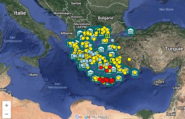 Carte Des Sites Et Musees Archeologiques De La Grece Antique Arrete Ton Char