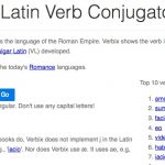 Verbix : le conjugueur automatique de verbes latins