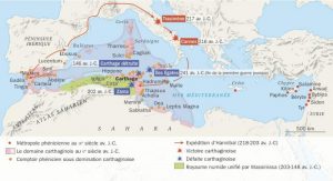 Carte : Carthage, du comptoir à la puissance commerciale (IXe-IIe siècle av. J.-C.)