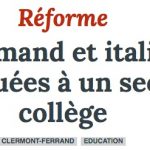 La Montage / Latin, allemand et italien… Ces langues reléguées à un second rôle au collège