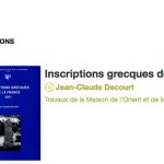 Nouveauté sur Persée :  » Inscriptions grecques de la France (IGF) »