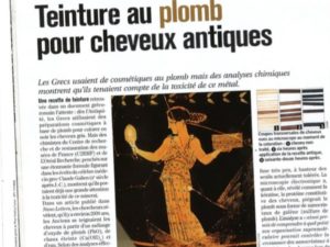 Sciences & Avenir / Teinture au plomb pour cheveux antiques