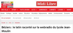 Béziers : le latin raconté sur la webradio du lycée Jean-Moulin