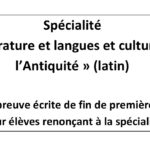 Sujet zéro en classe de première pour le baccalauréat 2021 : Littérature et LCA (latin)