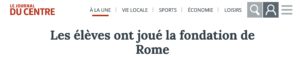 Les élèves ont joué la fondation de Rome