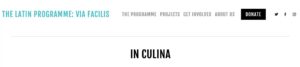 The latin programme propose quelques videos & fiches de recettes romaines (en anglais)