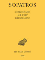 Budé #548 - SOPATROS Commentaire sur l'Art d'Hermogène