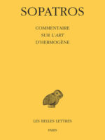 Budé #548 - SOPATROS Commentaire sur l'Art d'Hermogène