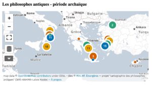 Cartes interactives en libre accès « Carte des philosophes antiques »