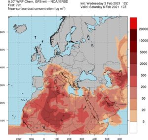 Météorologie - Des pluies chargées de sable sur la France.