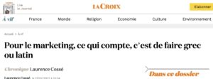 Pour le marketing, ce qui compte, c’est de faire grec ou latin