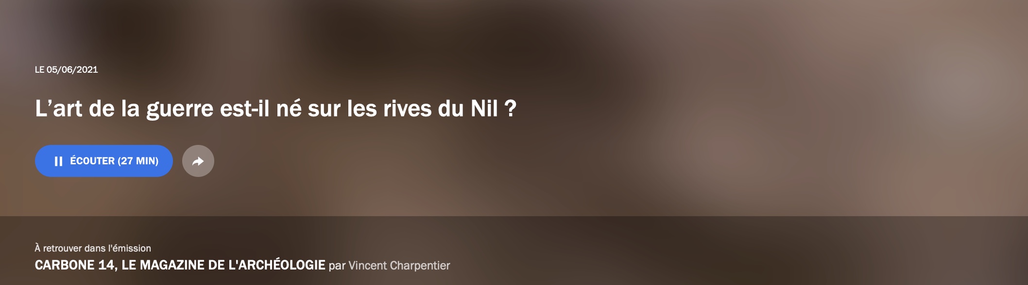 L’art de la guerre est-il né sur les rives du Nil ?