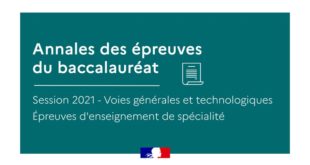 Annales des épreuves des enseignements de spécialité