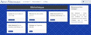 Arma Virumque : une nouvelle plateforme avec des textes en environnement hypertexte