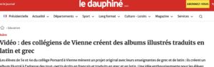 Vidéo : des collégiens de Vienne créent des albums illustrés traduits en latin et grec