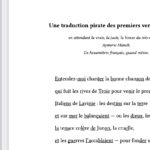 Ressource : une traduction du début de l’Enéide qui fait entendre les hexamètres dactyliques !