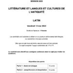 Bac 2022 : Sujets de l’épreuve de spécialité LLCA latin et grec ancien