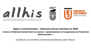 Appel à communication : séminaire jeunes chercheurs - Université Jean Monnet de Saint-Étienne