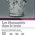Programme des Journées Humanités dans le texte _ 6 et 7 décembre 2023