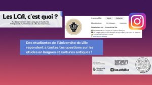 Zoom sur le compte Instagram du département LCA de l'Université de Lille : des étudiantes au service de la promotion des LCA