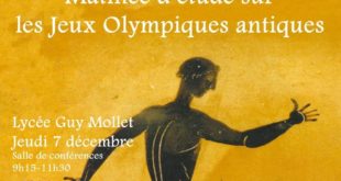 Retour sur la conférence sur les Jeux Olympiques antiques au lycée Guy Mollet d'Arras