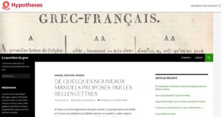 DE QUELQUES NOUVEAUX MANUELS PROPOSÉS PAR LES BELLES LETTRES