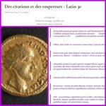 Des citations latines et des empereurs romains