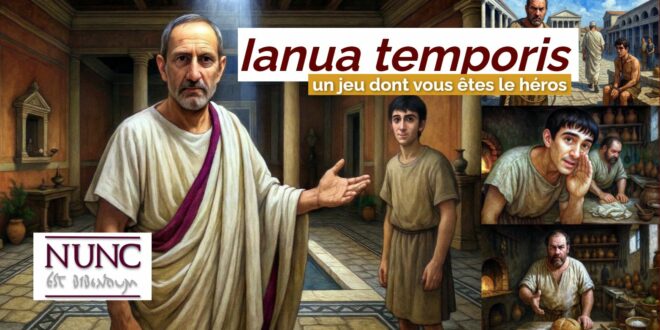 Janua temporis, la porte du temps, un jeu dont vous êtes le héros, tout en latin
