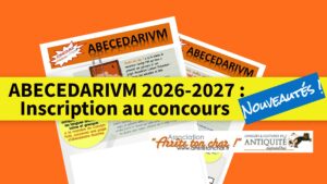 Inscription ABECEDARIVM 2026-2027 : des nouveautés !