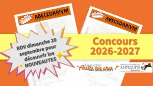 Le concours ABECEDARIVM revient