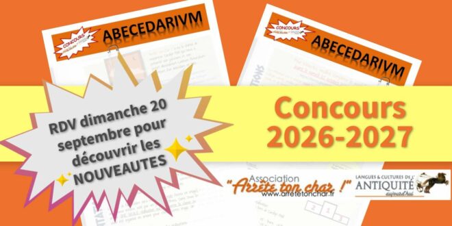 Le concours ABECEDARIVM revient